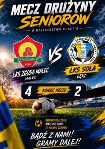 ŁKS Soła Łęki - Przegrany mecz ze Zgodą Malec